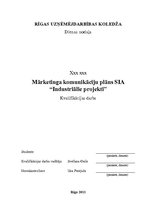 Diplomdarbs 'Mārketinga komunikāciju plāns SIA "Industriālie projekti"', 1.