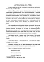 Eseja 'Renesanses laika ētika', 1.
