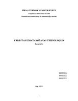 Paraugs 'Vārpstas izgatavošanas tehnoloģija', 1.