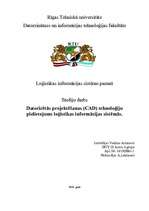 Referāts 'Datorizētās projektēšanas (CAD) tehnoloģiju pielietojums loģistikas informācijas', 1.