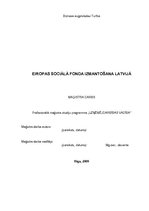 Diplomdarbs 'Eiropas sociālā fonda izmantošana Latvijā', 1.