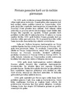 Konspekts 'Pirmais pasaules karš un tā radītās pārmaiņas', 1.