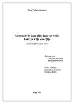 Referāts 'Alternatīvās enerģijas ieguves veids Latvijā. Vēja enerģija', 1.