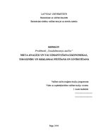 Referāts 'Meta analīze un tās izmantošana ekonomikas, tirgzinību un reklāmas pētīšanā un i', 1.