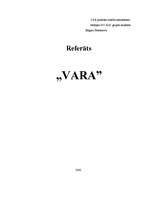 Referāts 'Vara', 12.