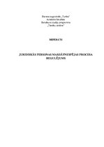 Referāts 'Juridiskās personas maksātnespējas procesa regulējums', 1.