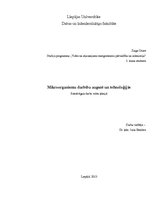 Konspekts 'Mikroorganismu darbība augsnē un tehnoloģijās', 1.