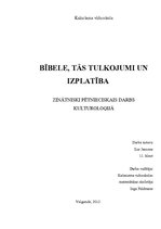 Referāts 'Bībele, tās tulkojumi un izplatība', 1.