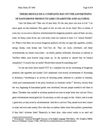 Eseja 'There Should Be a Complete Ban on the Advertising of Dangerous Products Like Cig', 1.