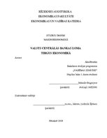 Referāts 'Valsts Centrālās bankas loma tirgus ekonomikā', 1.