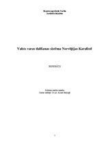 Referāts 'Valsts varas dalīšanas sistēma Norvēģijas Karalistē', 1.