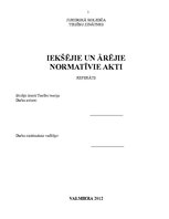 Referāts 'Iekšējie un ārējie normatīvie akti', 1.