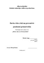 Referāts 'Darba vides riski un preventīvie pasākumi grāmatvedim', 1.