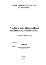 Konspekts 'Projekta "Mūžizglītības pasākumi nodarbinātām personām" analīze', 1.