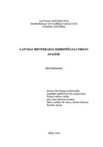 Diplomdarbs 'Latvijas hipotekārās kreditēšanas tirgus analīze', 1.