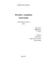 Referāts 'Piramīda - enerģētiska konstrukcija', 1.
