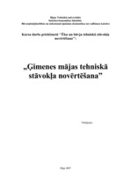 Referāts 'Ģimenes mājas tehniskā stāvokļa novērtēšana', 1.