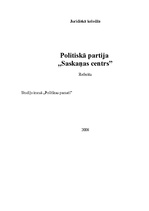 Referāts 'Politiskā partija "Saskaņas centrs"', 1.