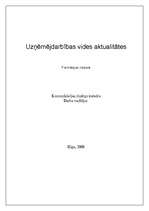 Eseja 'Uzņēmējdarbības vides aktualitātes farmācijas nozarē', 1.