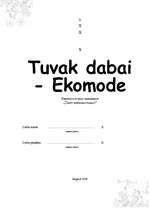 Referāts 'Tuvāk dabai. Ekomode', 1.