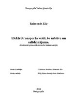 Referāts 'Elektrotransporta veidi, to uzbūve un salīdzinājums', 1.