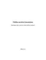 Referāts 'Politiķu metaforu izmantojums', 1.