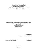 Eseja 'Ierobežotas iespējas baudīt kultūru visā pasaulē', 1.