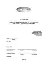 Referāts 'Eiropas Savienības fondi un to līdzekļu piesaiste Latvijas uzņēmumiem', 1.