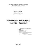 Konspekts 'Latvijas Satversmes un Igaunijas Konstitūcijas salīdzinājums', 1.
