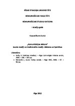 Konspekts 'Jaunie mediji un tradicionālie mediji. Jēdziens un īpatnības', 1.