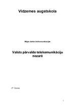 Konspekts 'Valsts pārvalde telekomunikāciju nozarē', 1.