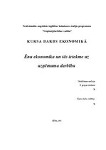 Referāts 'Ēnu ekonomika un tās ietekme uz uzņēmuma darbību', 1.