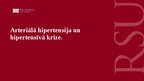 Prezentācija 'Arteriālā hipertensija un hipertensīvā krīze.', 1.