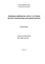 Referāts 'Ēdināšanas uzņēmums SIA "Arita A" kā tūrisma sektors, tā piedāvājums un pilnveid', 1.