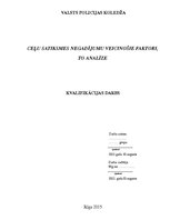 Diplomdarbs 'Ceļu satiksmes negadījumu veicinošie faktori, to analīze', 1.