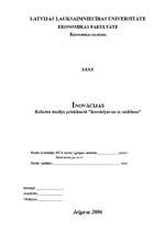 Referāts 'Inovācijas', 1.