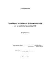 Diplomdarbs 'Pirmpirkuma un izpirkuma tiesību kopsakarība un to realizēšanas ceļi Latvijā', 1.