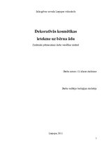 Referāts 'Dekoratīvās kosmētikas ietekme uz bērna ādu', 1.