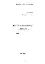 Konspekts 'Jehovas liecinieki Latvijā', 1.