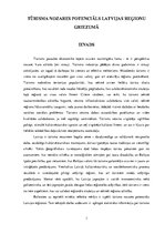 Referāts 'Tūrisma nozares potenciāls Latvijas reģionu griezumā', 1.