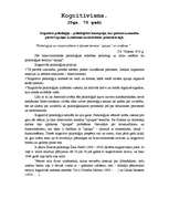 Konspekts 'Kognitīvisms', 1.