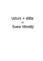 Referāts 'Uzturs un diēta ir svara vērotāji', 1.