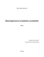 Referāts 'Bioenergoresursi, to izejvielas un produkti', 1.