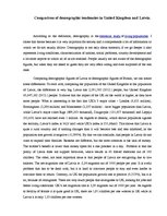 Referāts 'Comparison of Demographic Tendencies in United Kingdom and Latvia', 1.