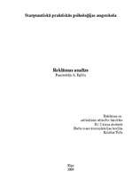Konspekts 'Reklāmas analīze reklāmseriālam Zelta Zivtiņa', 1.