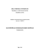 Referāts 'Ilgtspējīgas energoapgādes iespējas', 1.