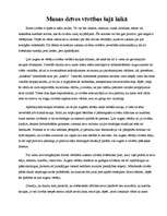 Eseja 'Manas dzīves vērtības šajā laikā', 1.