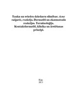Konspekts 'Tauku un sviedru dziedzeru slimības', 1.