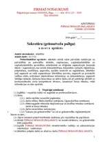 Konspekts 'Sekretāre - amata apraksts', 1.