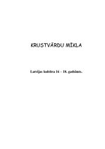Konspekts 'Krustvārdu mīkla. Latvijas kultūra 16-18.gadsimtā', 1.